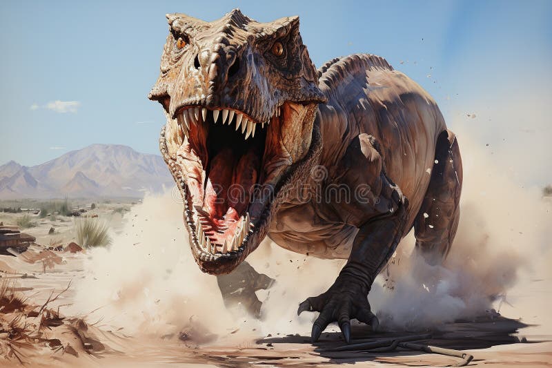 T-Rex Dinosaur, Tyrannosaurus Rex Reptile Running, Prehistoric Jurassic  Animal Isolated on White Background, 3D Rendering Stock Illustration -  Illustration of ancient, dinosaurus: 143823981