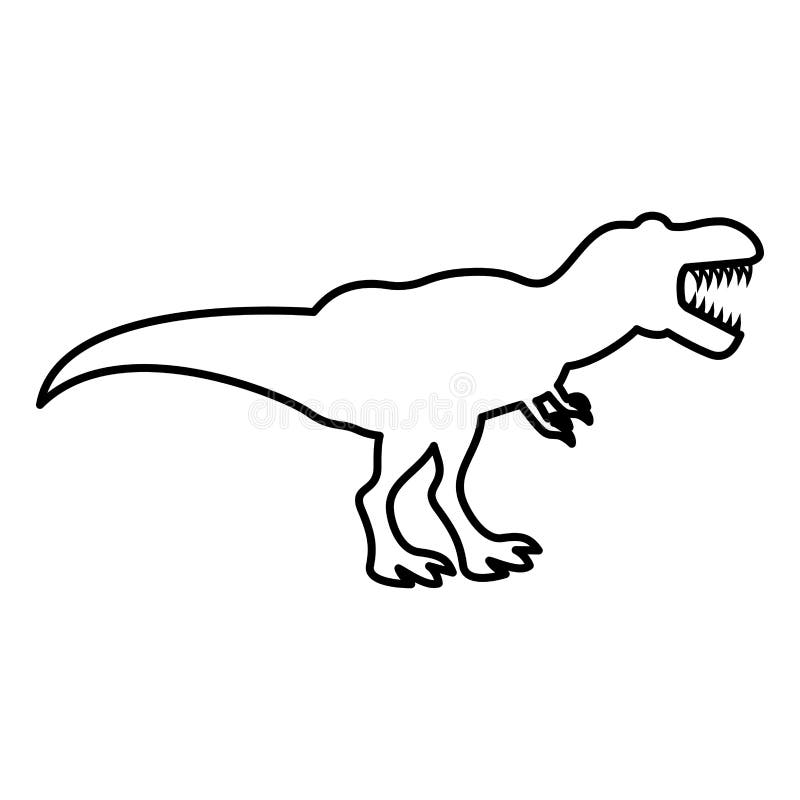 T Rex Outline Stock Illustrations – 341 T Rex Outline Stock