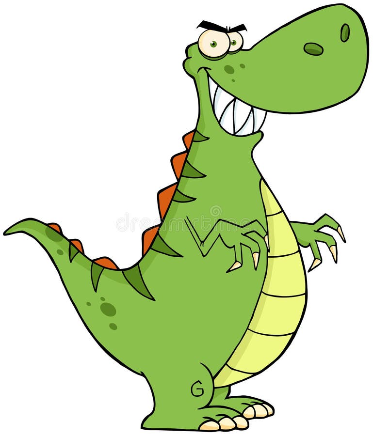 Dinosaura gniewny postać z kreskówki ilustracja wektor Dinosaura gniewny postać z kreskówki ilustracja wektor
