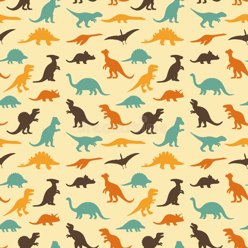 Vector set silhouettes of dinosaur,animal illustration, retro pattern background. Vector set silhouettes of dinosaur,animal illustration, retro pattern background