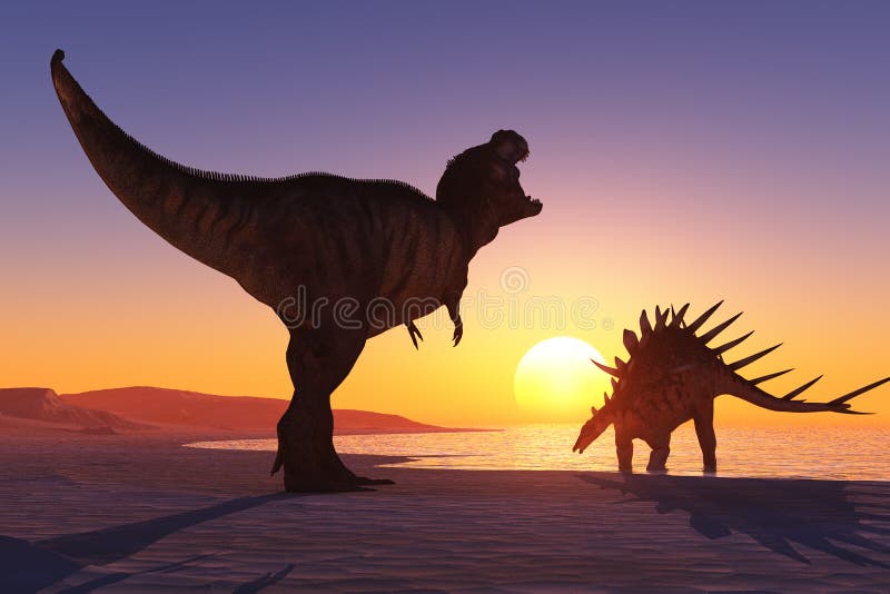 Dinosaurien stock illustrationer Dinosaurien stock illustrationer
