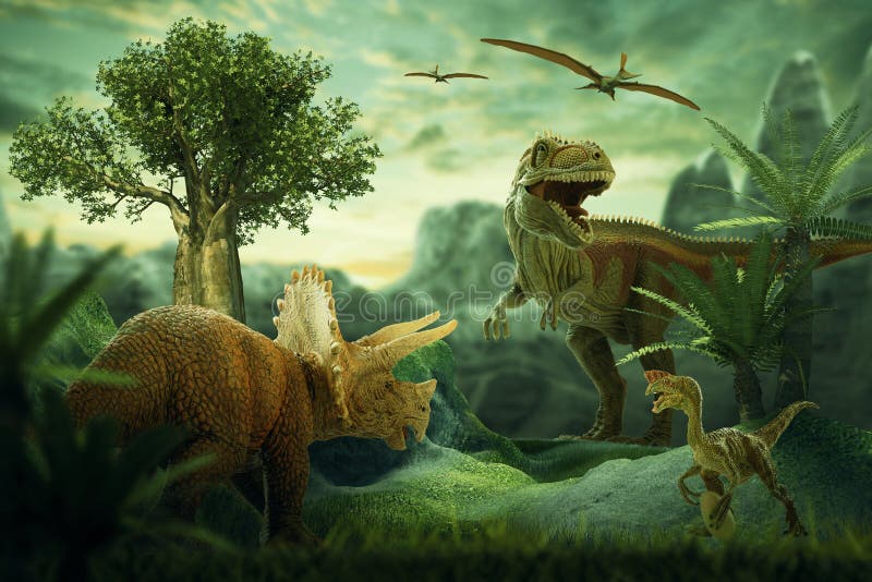 3D-Rendering eines Dinosauriers vektor abbildung