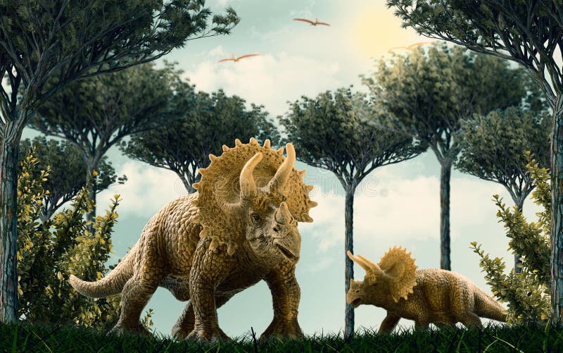 3D-Rendering eines Dinosauriers vektor abbildung