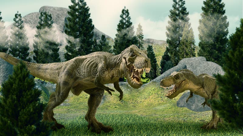 3D-Rendering eines Dinosauriers vektor abbildung