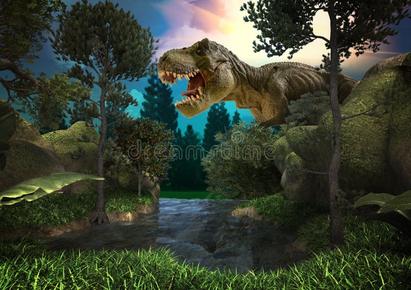 3D-Rendering eines Dinosauriers lizenzfreie stockbilder