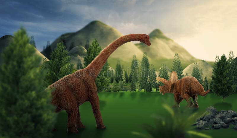 3D-Rendering eines Dinosauriers lizenzfreie abbildung