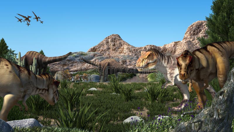 3D-Rendering eines Dinosauriers vektor abbildung