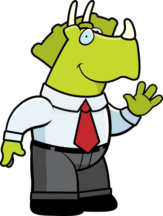 Download Dinosaurier-Geschäftsmann vektor abbildung. Illustration von waving - 9095874