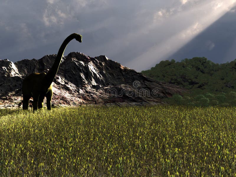 Dinosaurier auf Futtersuche lizenzfreie stockfotos