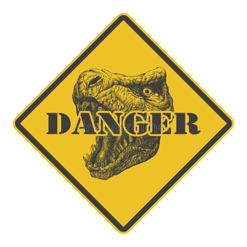 Señal De Peligro Del Dinosaurio De La Atención Ilustración del Vector - Ilustración de seguridad, camino: 73562589 Señal De Peligro Del Dinosaurio De La Atención Ilustración del Vector - Ilustración de seguridad, camino: 73562589