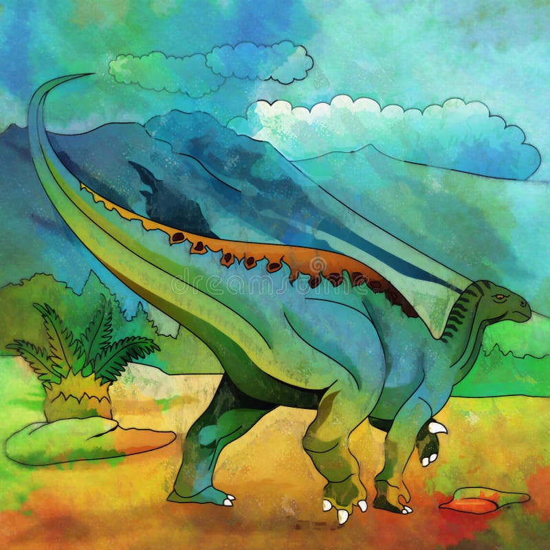 Dinosaurio En El Hábitat Ejemplo De Plateosaur Stock de ilustración -  Ilustración de edad, ambiente: 72389362
