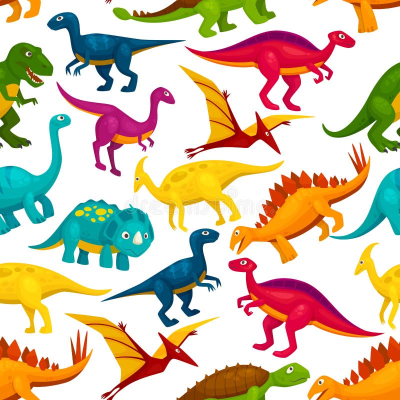 Dinosaurio, modelo inconsútil del monstruo animal jurásico stock de ilustración Dinosaurio, modelo inconsútil del monstruo animal jurásico stock de ilustración