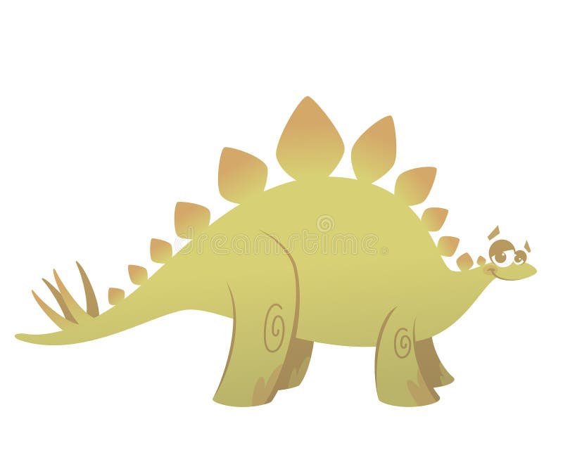 Dinosaurio verde divertido del stegosaurus de la historieta libre illustration Dinosaurio verde divertido del stegosaurus de la historieta libre illustration