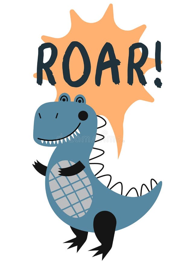 Roar Significa Che Ti Amo a Dinosauro Illustrazione Vettoriale