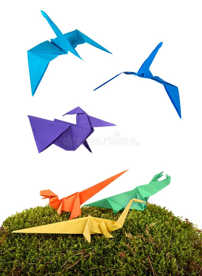 Dinosaurus de papier orange photographie stock Dinosaurus de papier orange photographie stock