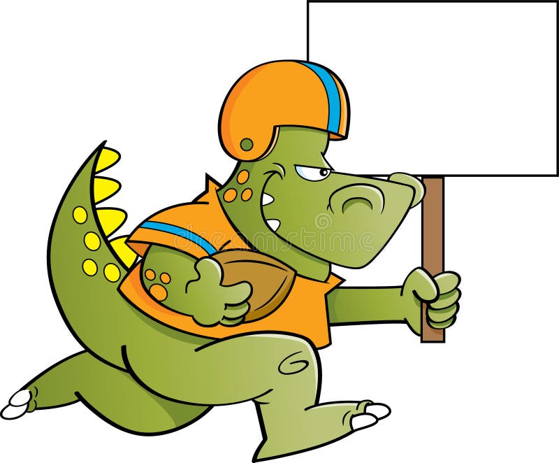Dinossauro do futebol ilustração stock. Ilustração de competitivo - 6316690