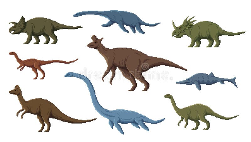 Pixel art de dinossauro descrevendo erro offline para internet