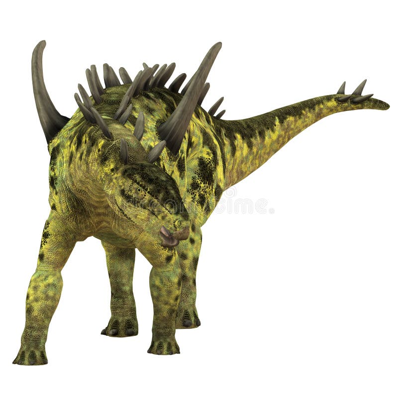 Cor de dinossauro estegossauro desenho herbívoro selvagem antigo isolado no  fundo branco