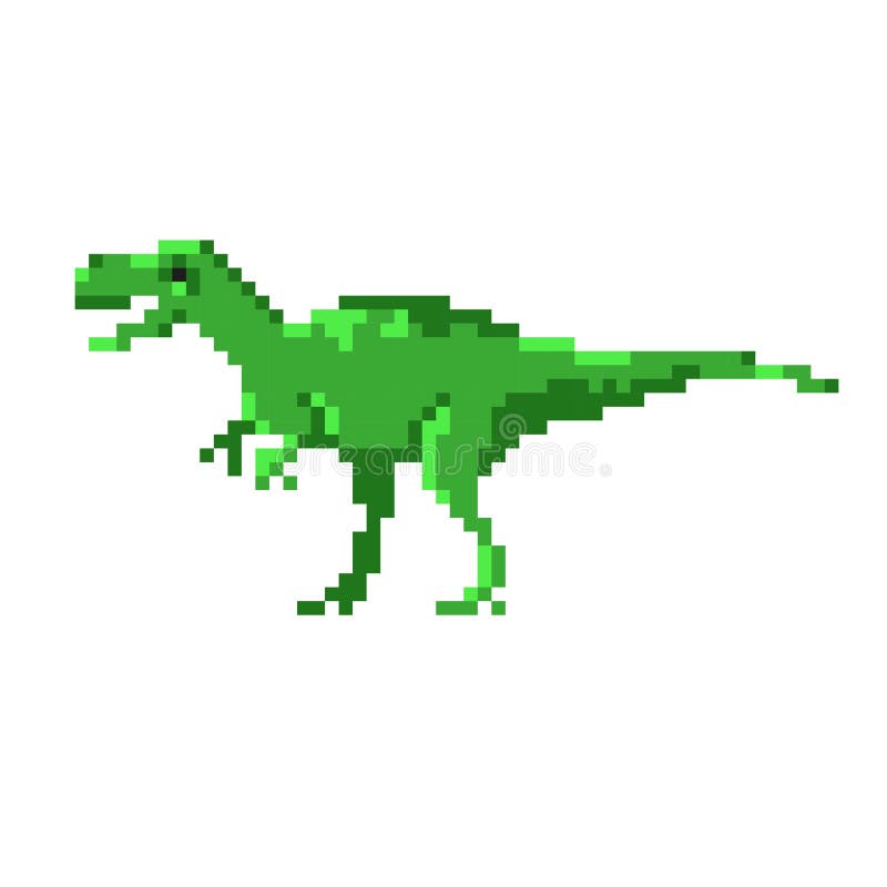 Ilustração Do Vetor De Arte De Pixel Do Jogo Da Geleia De Dinossauro  Ilustração do Vetor - Ilustração de sorvido, alaranjado: 278366771