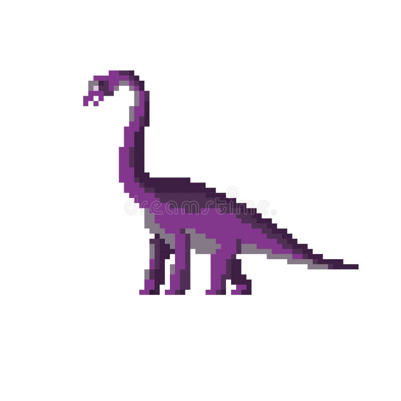 Dinossauro de pixel art descrevendo erro offline vetor isolado no fundo  branco