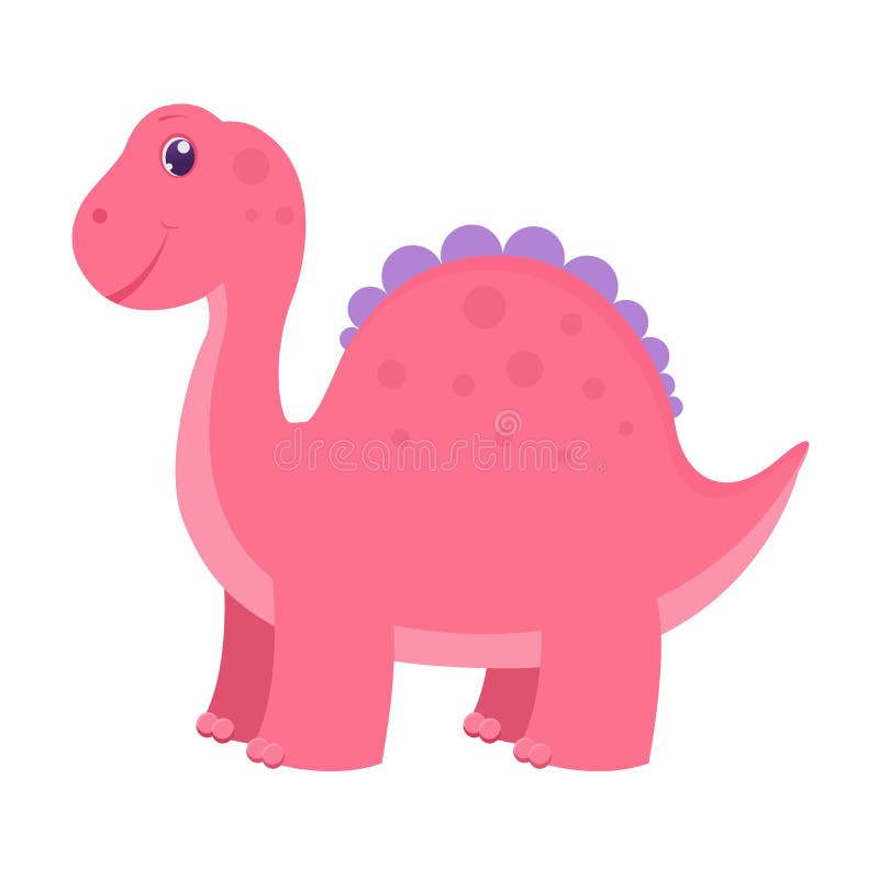 Pequeno Dinossauro Rosa Desenho à Mão Original PNG , Original