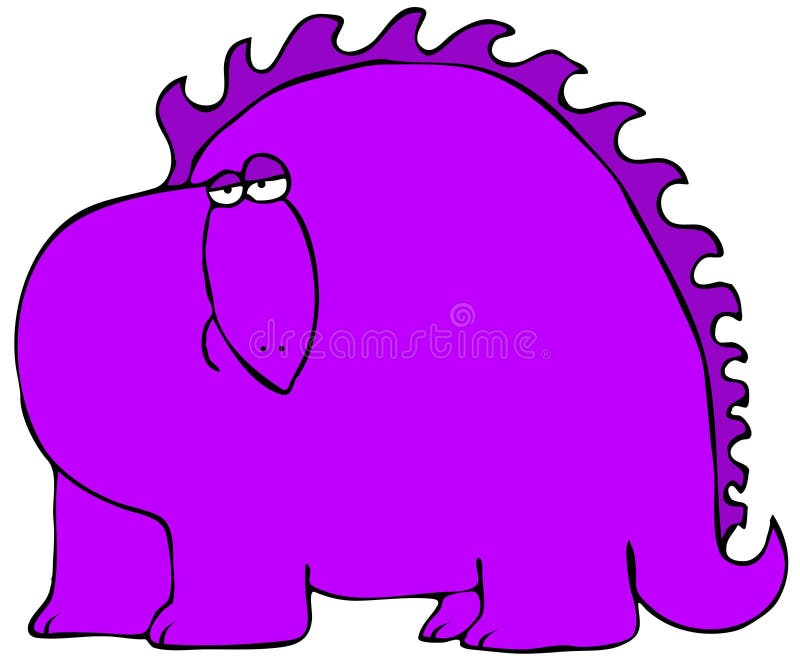 conjunto de personagem de desenho animado de dinossauro roxo 2354025 Vetor  no Vecteezy