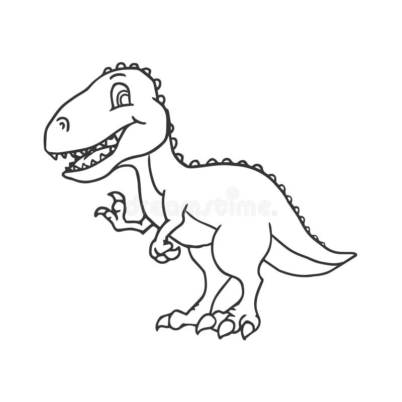 Tiranossauro T Rex Desenho Animado De Dinossauros Ilustração do Vetor -  Ilustração de fundo, irritado: 235685917