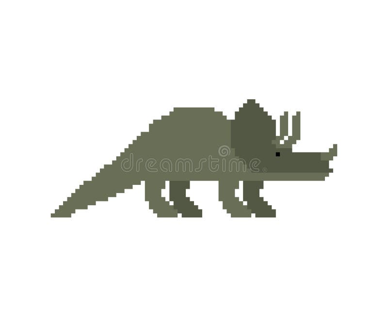 pixel arte dino personagens, 8 mordeu jogos dinossauros 24394816 Vetor no  Vecteezy