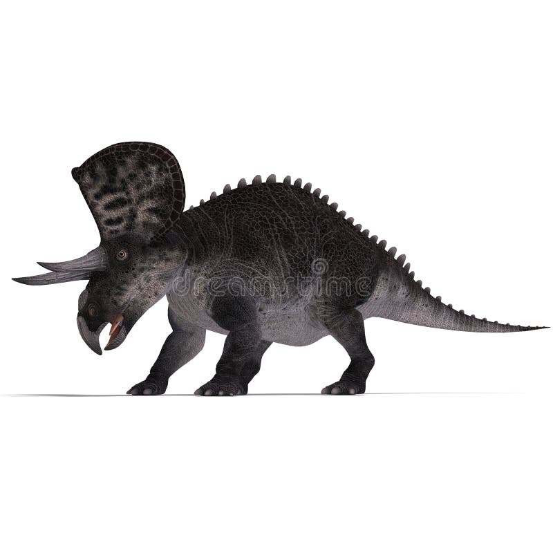 Zuniceratops, um dinossauro ilustração royalty free