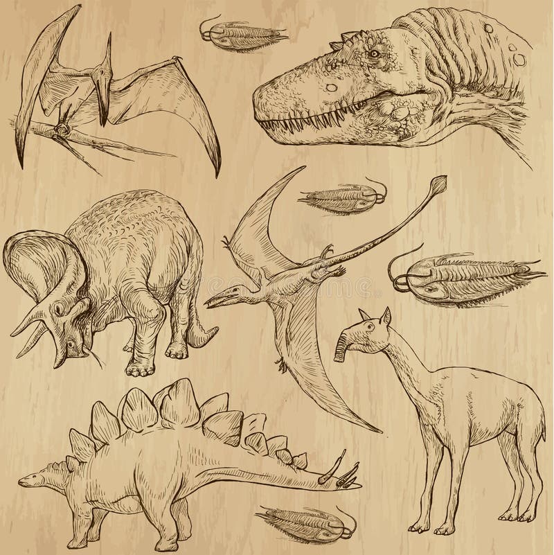 Dinossauros 4 ilustração do vetor Dinossauros 4 ilustração do vetor