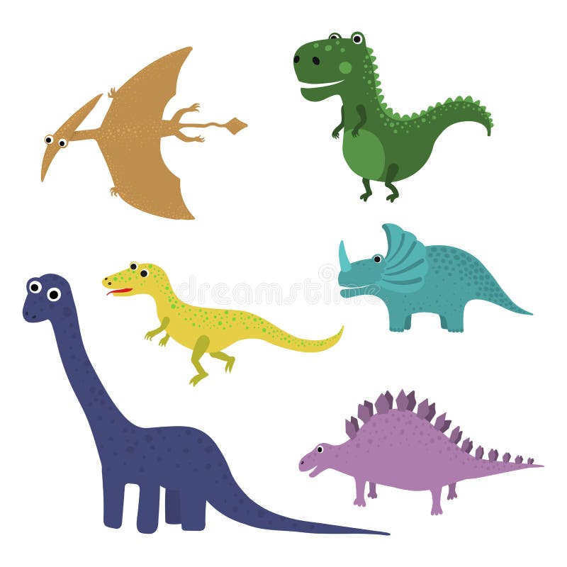 Um desenho animado de dinossauros 419832 Vetor no Vecteezy