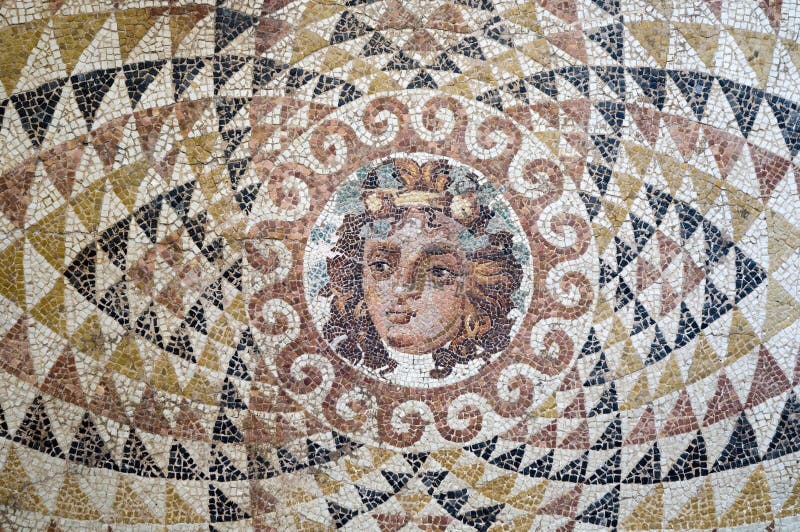 Dionysus mosaic royalty free stock photography