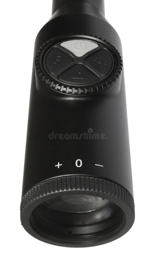 Diopter Adjustment and Keypad on a Rifle Sight Stock Image Image of