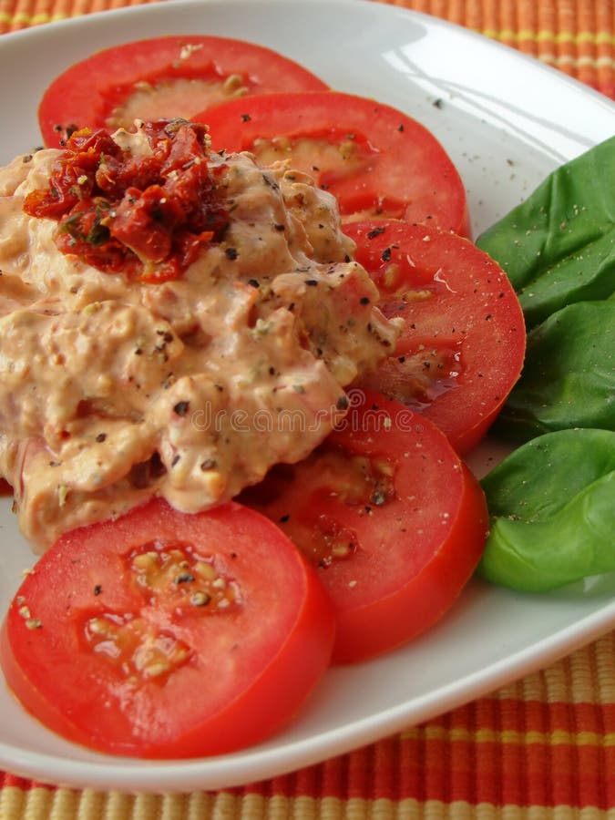 Dip Made from Tomatoes and Cream Cheese Stock Photo Image of cheese