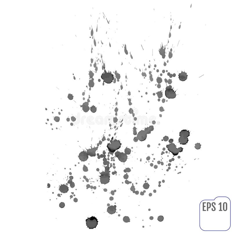 Dipinga l'insieme dello splat Dipinga spruzza l'insieme per uso di progettazione Vecto astratto illustrazione vettoriale