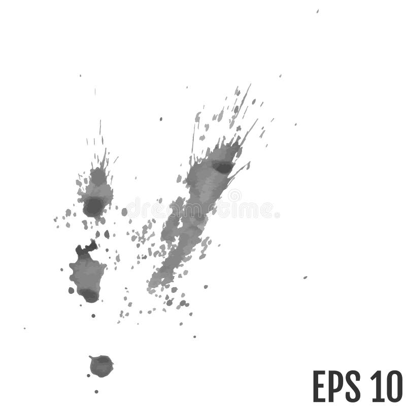 Dipinga l'insieme dello splat Dipinga spruzza l'insieme per uso di progettazione Vecto astratto royalty illustrazione gratis