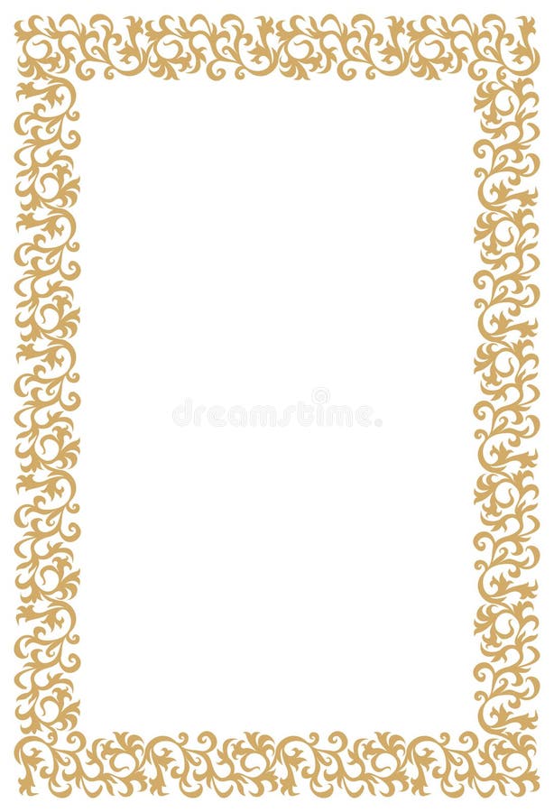 Diploma or Certificate Golden Frame vector illustration