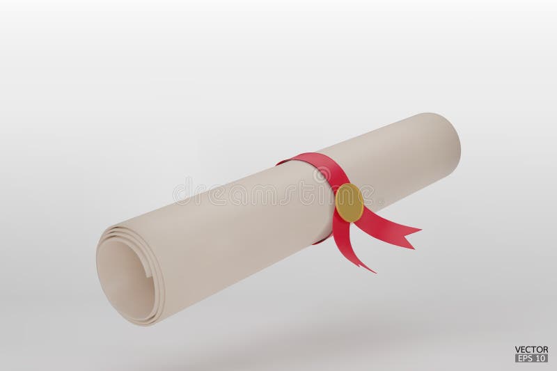 Graduation diploma roll paper icon Royalty Free Vector Image