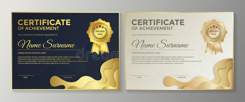 Diploma de mejor premio de certificado de logro