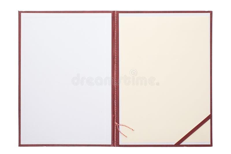 Diploma - open blank certificate cover