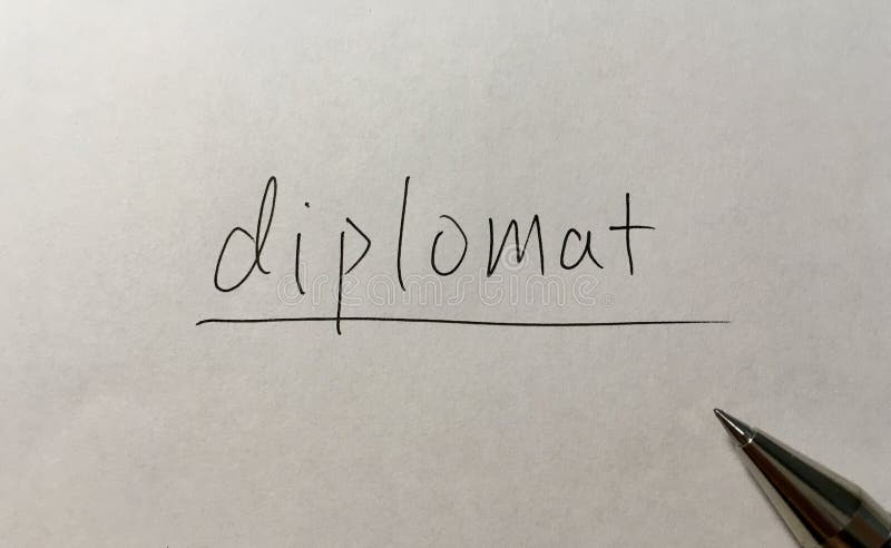 Diplomat concept word on paper background