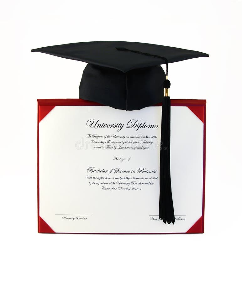 Diplôme d'université photo stock Diplôme d'université photo stock