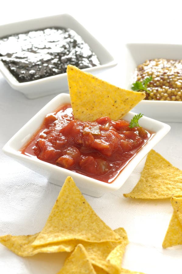 Dips stock photo. Image of appetizer, snack, nachos, cuisine 12438266