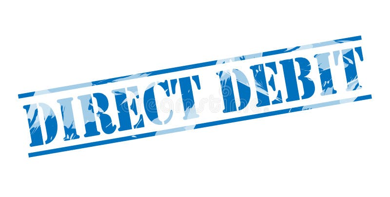 Direct debit blue stamp vector illustration Direct debit blue stamp vector illustration