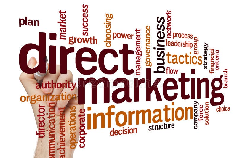 Direct marketing word cloud concept stock illustration Direct marketing word cloud concept stock illustration