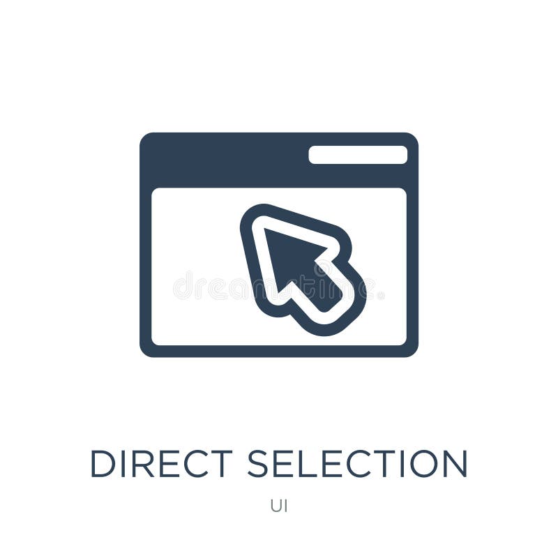 Direct selection icon in trendy design style. direct selection icon isolated on white background. direct selection vector icon royalty free illustration
