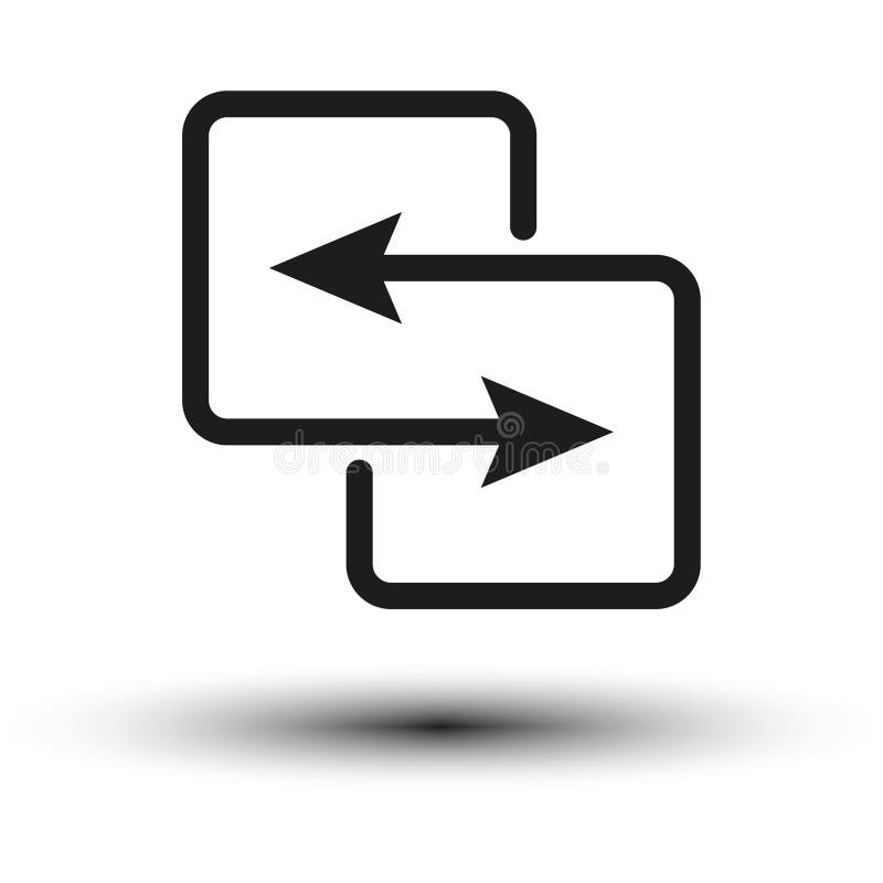 Direction arrows for transfer icon. sync symbol. migration data sign. Vector illustration. EPS 10.