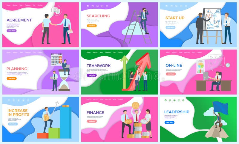 Direction et présentation de démarrage, idées illustration stock Direction et présentation de démarrage, idées illustration stock