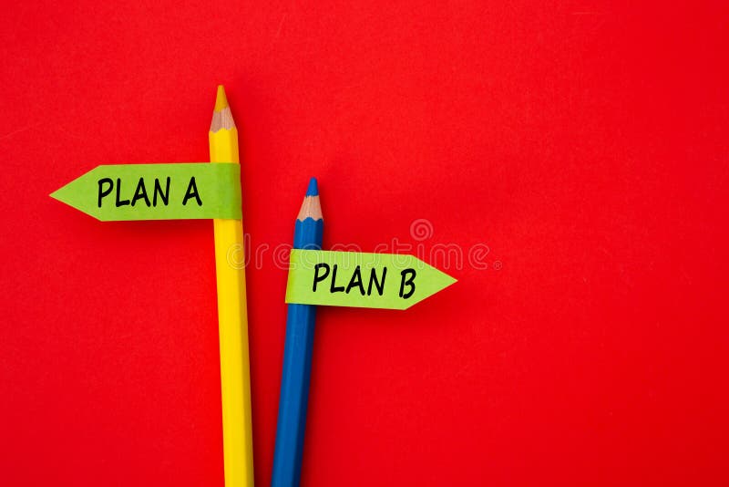 Direction Indicator Choice of Plan a or Plan B Stock Photo Image of