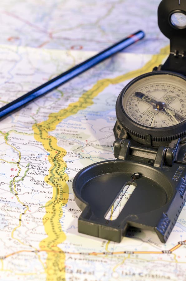 Direction of the journey stock image. Image of compass 87751495